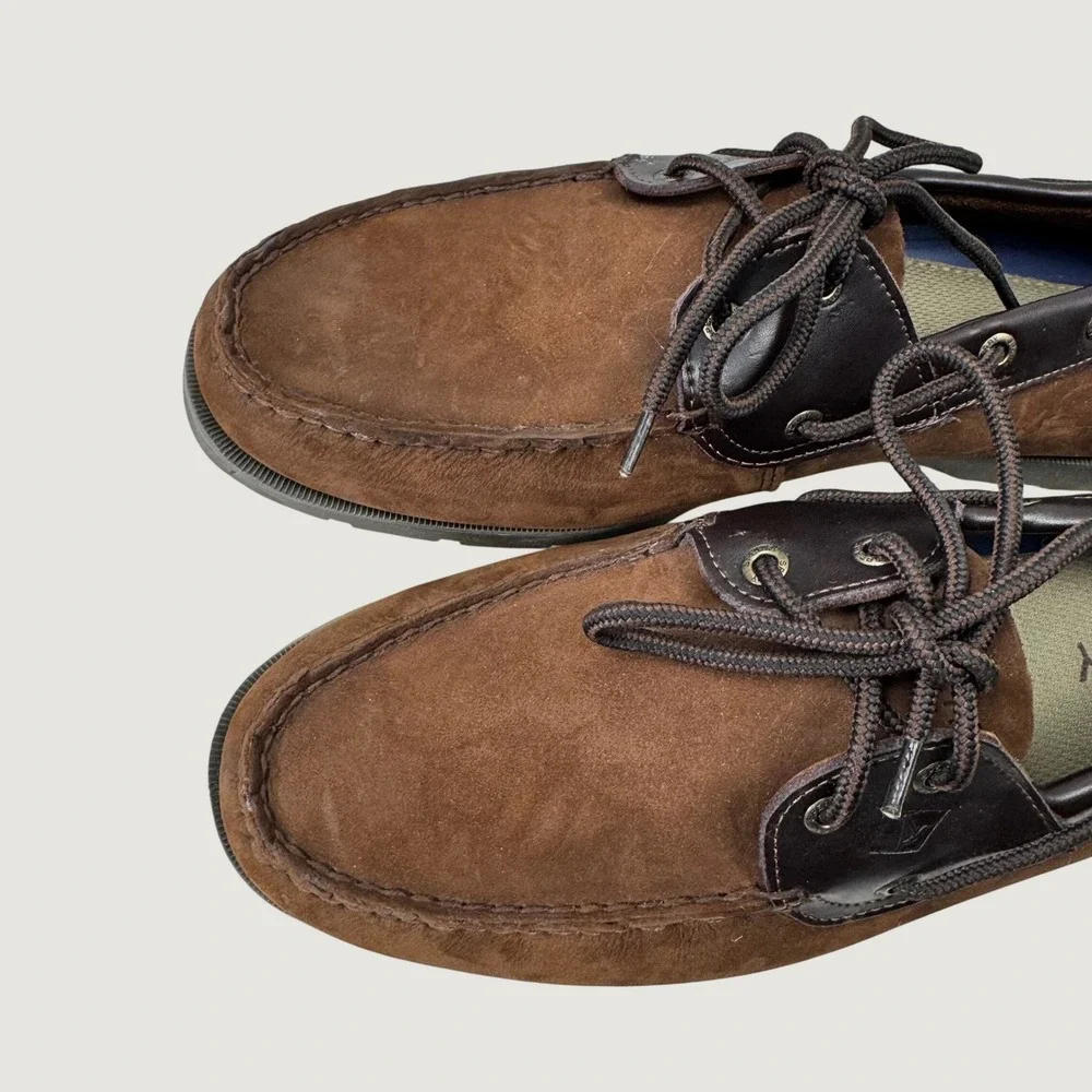 Sperry Top-Sider Boat Shoe Mens 12M Brown Leather Moc Toe 0777896 Nautical